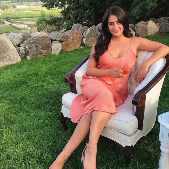 Wilfred Only Slip Satin Midi Dress L - Picture 3 of 5